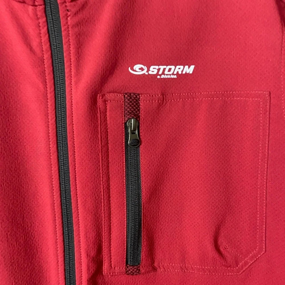 Dickies STORM Softshell Jacket Water Resistant Dark Red Men's Sz M - Picture 3 of 11